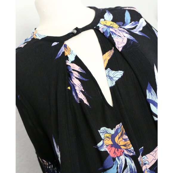 Free People Tree Swing Tunic Mini Dress S Night Combo Orchid Vibrant Floral $128 - Picture 16 of 16